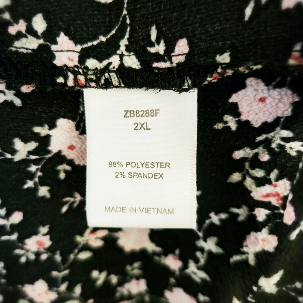 Zenobia Floral Print Razorback Swing Tank Top | 2X - Picture 5 of 7